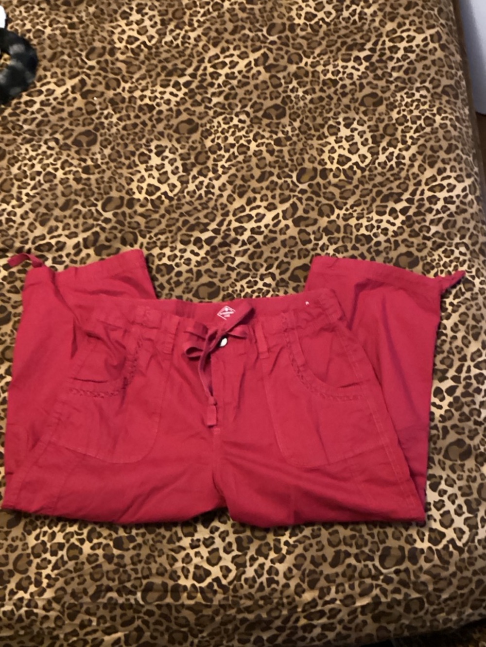 St. John’s Bay Red Drawstring Casual Capris